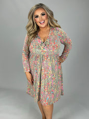27 PLS-J {Confetti Dreams} Multi-Color Dress w/Pockets PLUS SIZE 1X 2X 3X