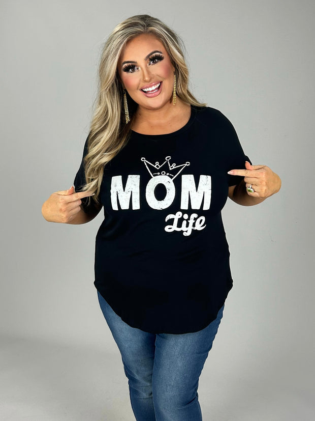 63 GT-B {Mom Life}  Black Graphic Tee PLUS SIZE  1X 2X 3X