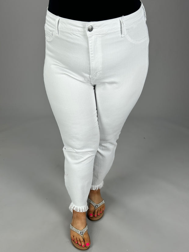 BT-I {Ms Cello} White Cropped Skinny Jeans   PLUS SIZE 14 16 18 20 22