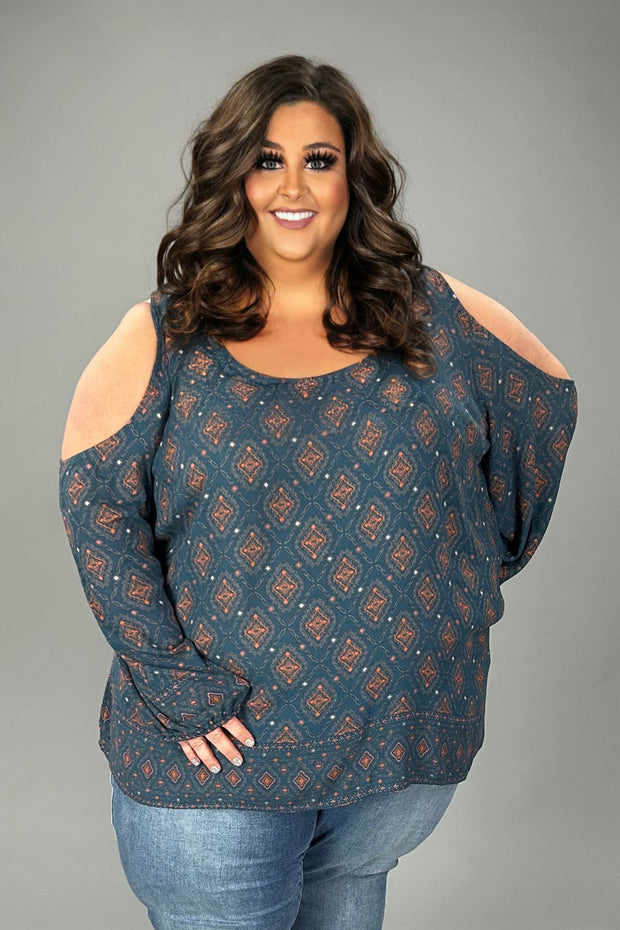 OS- Happy Days OPEN SHOULDER TOP**-D EXTENDED PLUS SIZE 5X