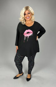 LEG-86 {Party Dots} Multi Colored Dot Print Leggings EXTENDED PLUS  3X/5X