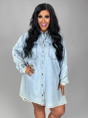 SALE!!  93 OT-B {My Fav Denim} "Umgee" Light Denim Jacket PLUS SIZE XL 1X 2X