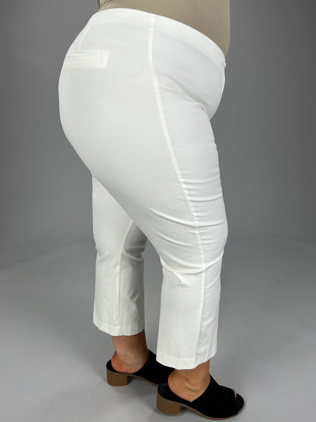 BT-G  M-109  {Alfani} White Cropped Pants PLUS SIZE 16W Retail $69.50