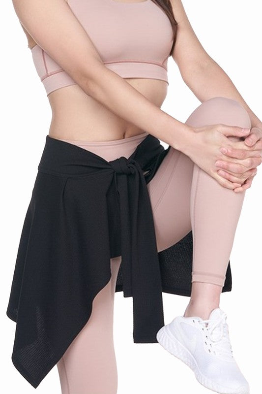 BT {Get Happy} Black Women's Hip Cover Up With Front Tie PLUS SIZE XL 2X 3X