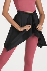 BT {Get Happy} Black Women's Hip Cover Up With Front Tie PLUS SIZE XL 2X 3X