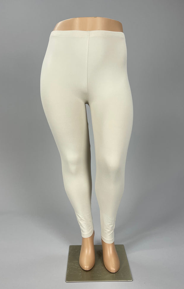 BT-99 {Bend My Way}  Sand Beige "Butter Soft" Leggings PLUS SIZE 1X 2X 3X