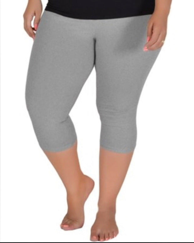 LEG-97 {Simplifying Life} Heather Gray Buttersoft Capri Leggings