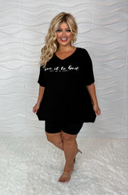 18 GT-A {Give It To God} Black V-Neck Graphic Tee PLUS SIZE 1X 2X 3X