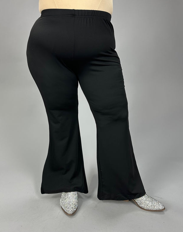 BT-E {My Perspective} Black Flared Leg Pants CW EXTENDED PLUS SIZE 1X 5X