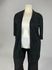 52 OT {A Different View} Black Ribbed Cardigan CW PLUS SIZE 3X