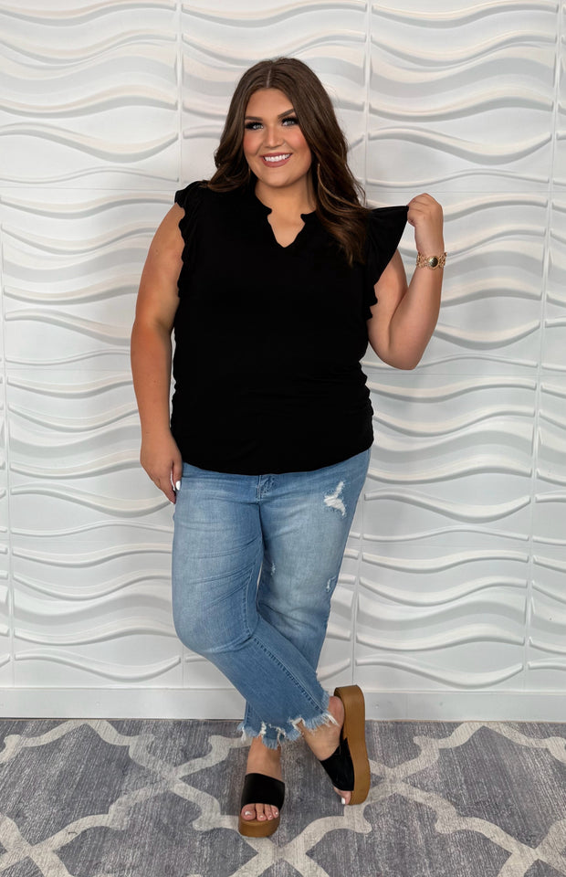 LEG-78  {Tricot} Med Mid-Rise Crop Boot Jeans PLUS SIZE 1X 2X 3X