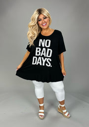 99 GT-Z {No Bad Days} Black Graphic Tee CURVY BRAND!!!  EXTENDED PLUS SIZE XL 2X 3X 4X 5X 6X (May Size Down 1 Size)