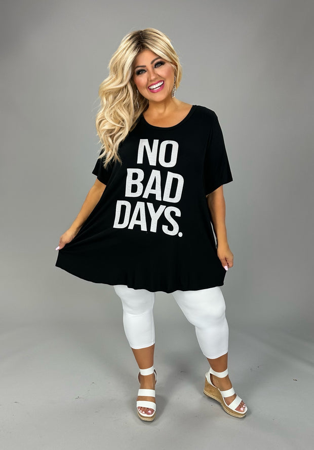 99 GT-Z {No Bad Days} Black Graphic Tee CURVY BRAND!!!  EXTENDED PLUS SIZE XL 2X 3X 4X 5X 6X (May Size Down 1 Size)