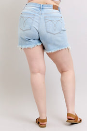 BT {By The Way} Judy Blue Cut Off 2 Button Dad Shorts PLUS SIZE 1X 2X 3X