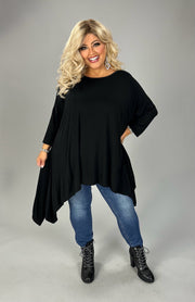 27 SQ {Change Your Mind} Black Asymmetrical Top EXTENDED PLUS SIZE 3X 4X 5X