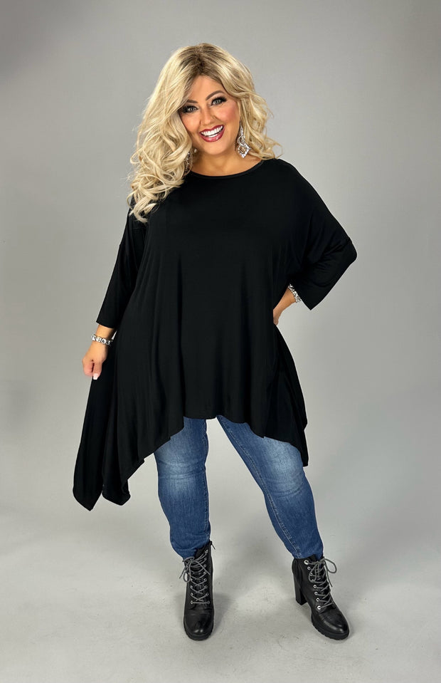 27 SQ {Change Your Mind} Black Asymmetrical Top EXTENDED PLUS SIZE 3X 4X 5X