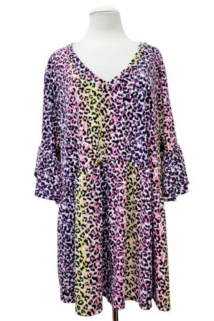100 PSS {Spot On} Black Multi Animal Print Top EXTENDED PLUS SIZE 1X 2X 3X 4X 5X