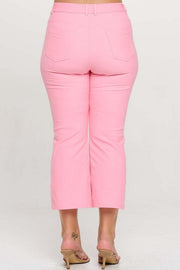 BT {A Little Flare} Pink Straight Leg Crop Pants PLUS SIZE XL 2X 3X