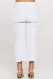 BT {A Little Flare} White Straight Leg Crop Pants PLUS SIZE XL 2X 3X