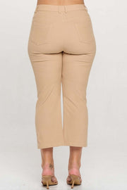 BT {A Little Flare} Camel Straight Leg Crop Pants PLUS SIZE XL 2X 3X