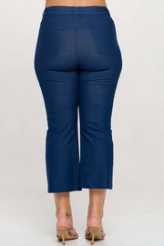 BT {A Little Flare} Denim Blue Straight Leg Crop Pants PLUS SIZE XL 2X 3X