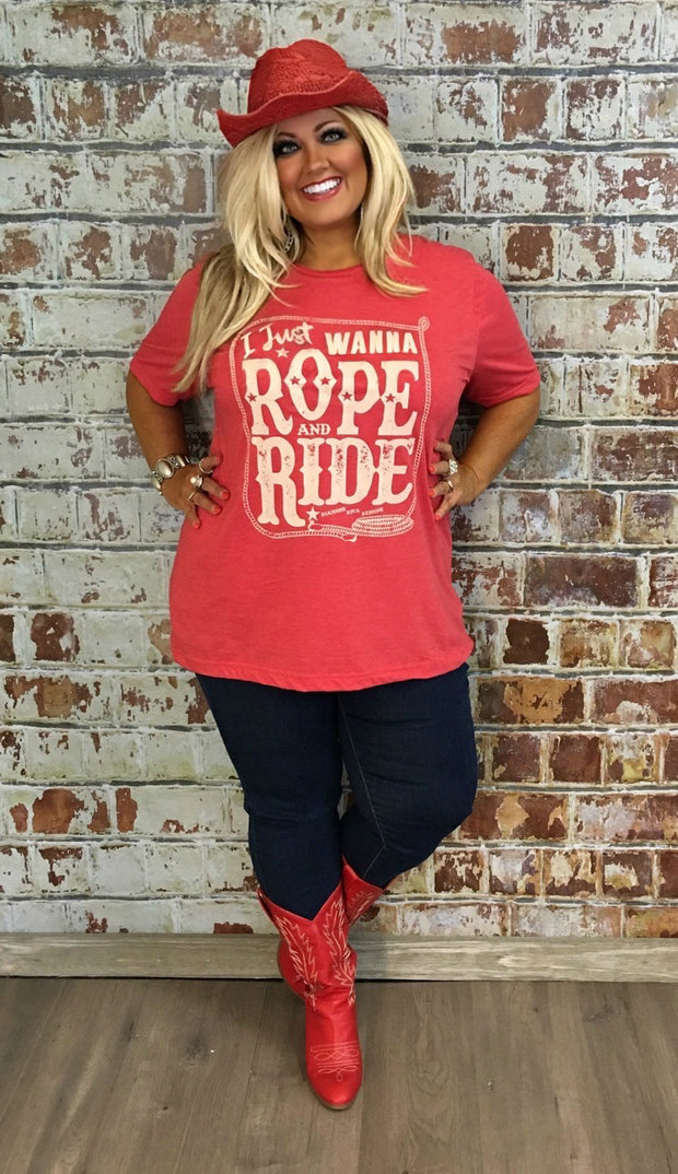 GT-A I Just Wanna Rope And Ride T-Shirt PLUS SIZE
