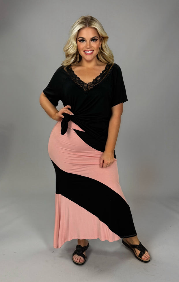 68 SD-L {The One That Got Away} Black Top w/Black Lace PLUS SIZE XL 2X 3X