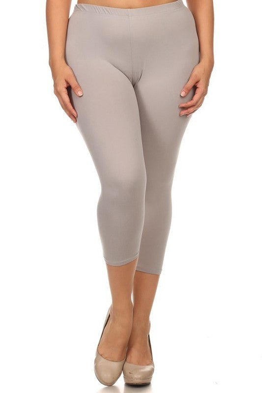 LEG-95 {Simplifying Life} Light Grey Buttersoft Capri Leggings
