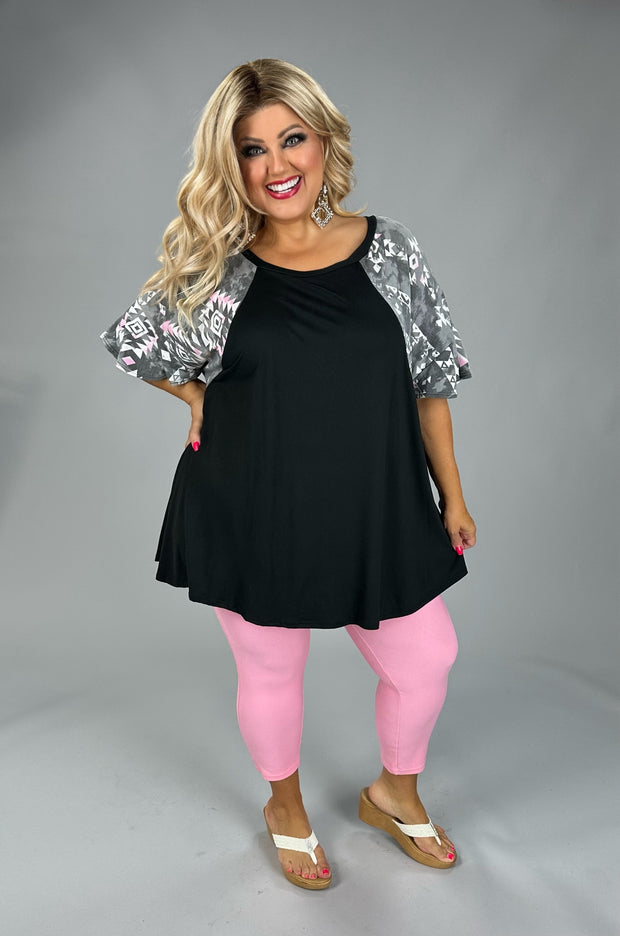 LEG-84 {Pink Revolution} Baby Pink Capri Length Jeggings  PLUS SIZE 1X 2X 3X