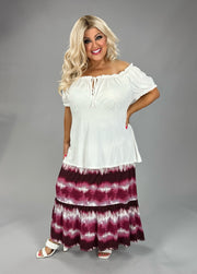 62 SSS-B {Gypsy Sensation} Ivory Babydoll Top PLUS SIZE 1X 2X 3X