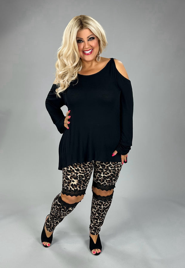 34 OS {A New Twist} Black Twist Shoulder Top PLUS SIZE 1X 2X 3X