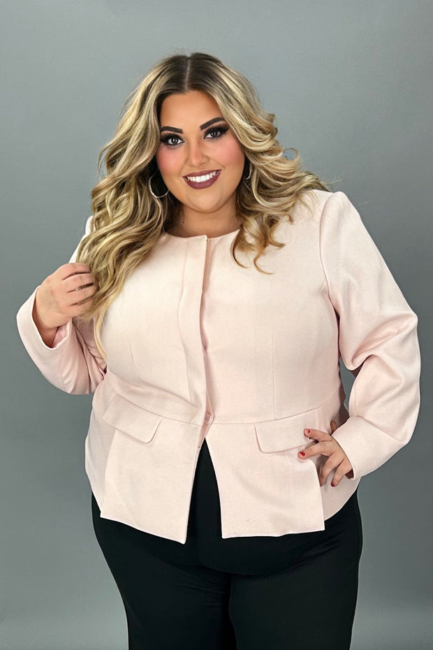 OT  M-109  {Calvin Klein} Light Pink Jacket PLUS SIZE