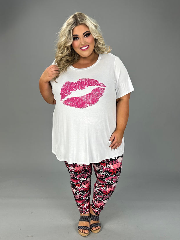 LEG-80 {Best of My Heart} Black Heart Print Leggings  EXTENDED PLUS SIZE 3X/5X