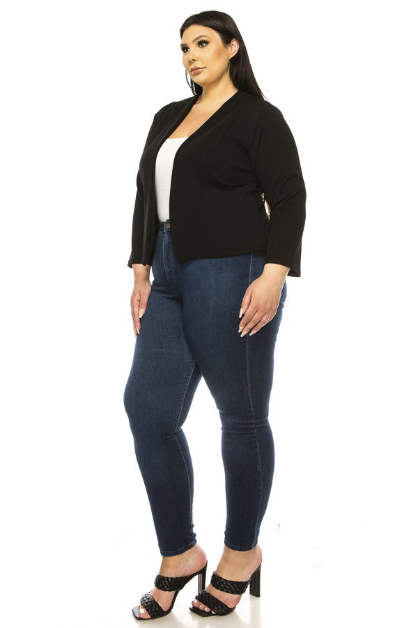 19 OT {On The Clock} Black Blazer Jacket PLUS SIZE XL 2X 3