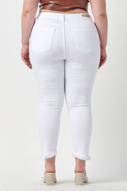 BT-I {Ms Cello} White Cropped Skinny Jeans   PLUS SIZE 14 16 18 20 22