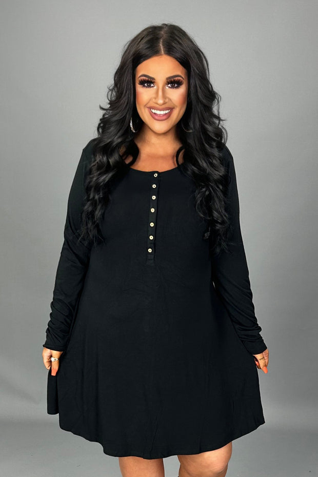 88 SLS {When You Notice} Black A-Line Dress PLUS SIZE 1X 2X 3X
