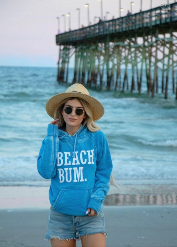 53 GT-E {Beach Bum Ready} Blue Graphic Hoodie PLUS SIZE 3X