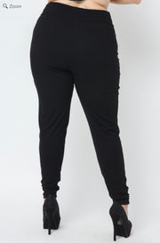 SALE!! BT-C {Little Bit Of Wild} VOCAL Black Leggings w/Leopard Lace PLUS SIZE 1X 2X 3X