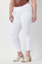 BT-I {Ms Cello} White Cropped Skinny Jeans   PLUS SIZE 14 16 18 20 22