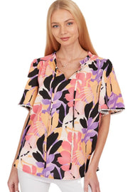 SALE!! 23 PSS-C {Crafting Memories} Pink Lavender Printed Top PLUS SIZE 1X 2X 3X