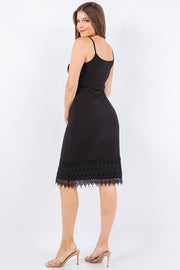 LD-Q {Classic Extender} Black Midi Dress Extender PLUS SIZE 1X 2X 3X