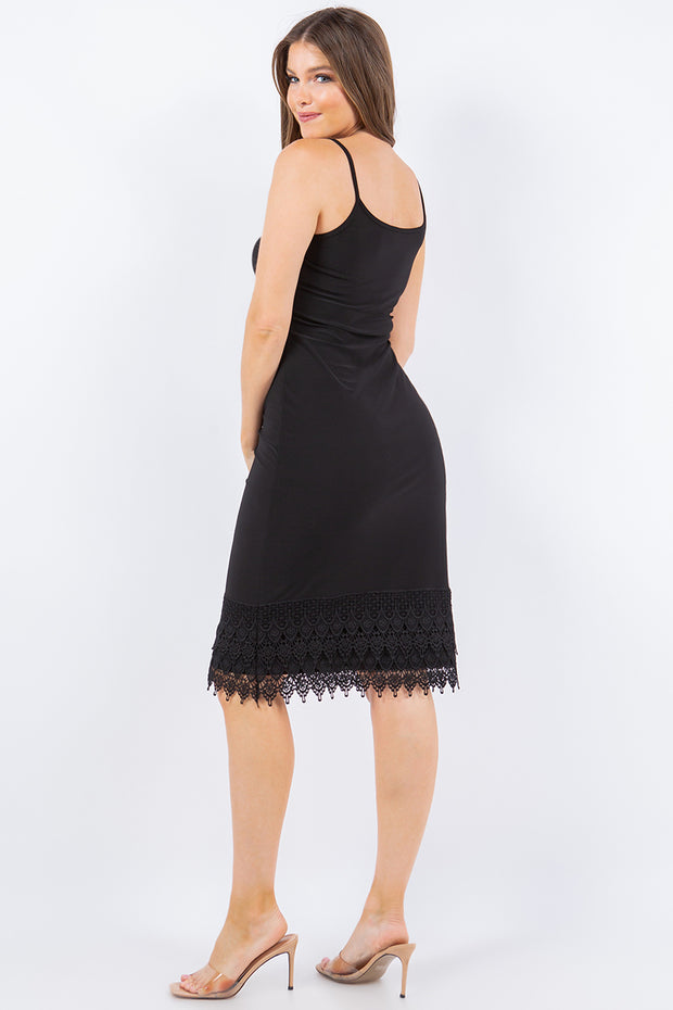 LD-Q {Classic Extender} Black Midi Dress Extender PLUS SIZE 1X 2X 3X