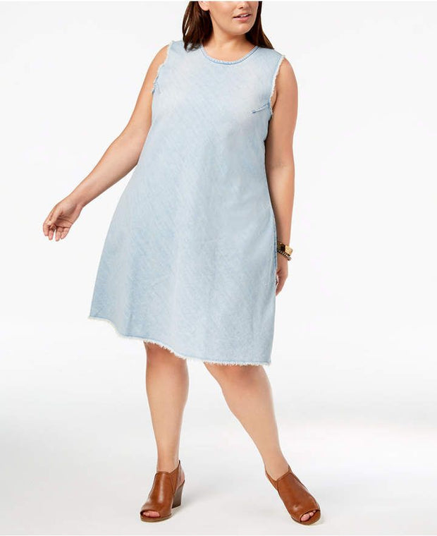 SALE!! SV-A   M-109  {Style & Co} Lt. Blue Denim Dress Retail $74.50 PLUS SIZE 18W