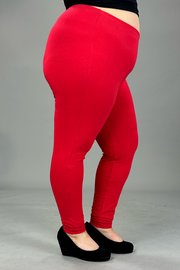 LEG-31 {Embrace Change} Ruby Cotton Full Length Leggings PLUS SIZE 1X 2X 3X