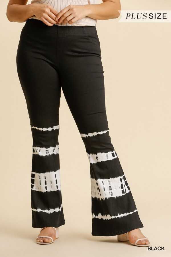 SALE!! LEG-X {Right Attitude} "UMGEE" Black Tie-Dye Pants PLUS SIZE XL 1XL 2XL