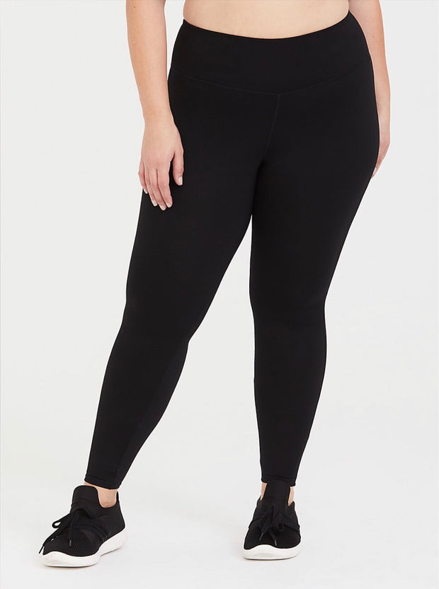 LEG-1 {Most Favorite Leggings} Solid Black Full Length Leggings PLUS SIZE 3X