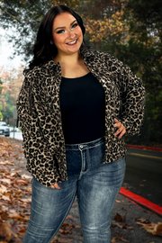 SALE!! 27 OT-B {Luxury Meets Wild} Leopard Print Jacket w/Fringe SALE!!!  PLUS SIZE 1X/2X  2X/3X