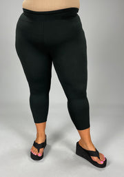 BT-99 {Inside Job} Black Butter Soft Yoga Capri EXTRA PLUS