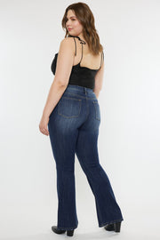 LEG-24 {KanCan} Dark Blue Mid-Rise Flare Leg Jeans PLUS SIZE 3X