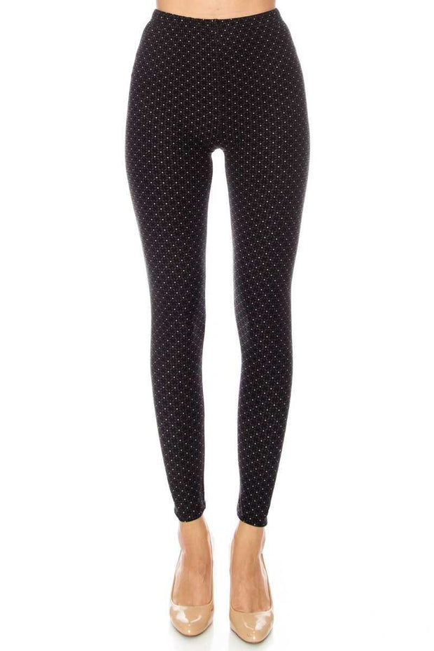 LEG-98 {Now You Know} Black Grey Flower Leggings PLUS SIZE